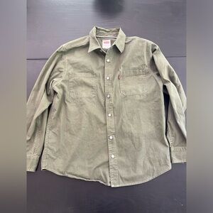 Levi’s Button Up Green Shirt